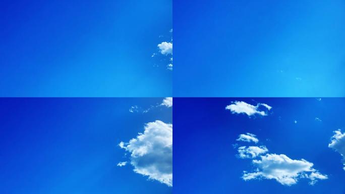 【HD天空】蓝天白云少云云絮晴天纯净蓝天