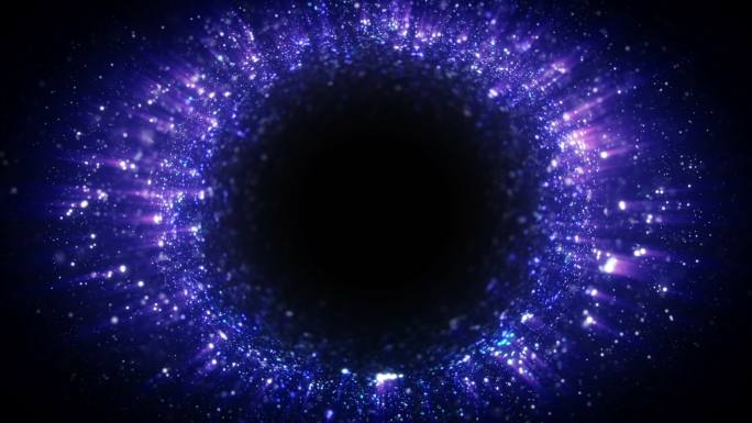 深而明亮的紫蓝色光效光斑紫色能量时空空间