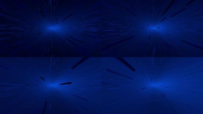 【4K时尚背景】蓝色炫酷暗光3D粒子逆光