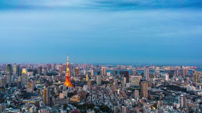 延时拍摄东京景观外国风情东京时间流逝日夜