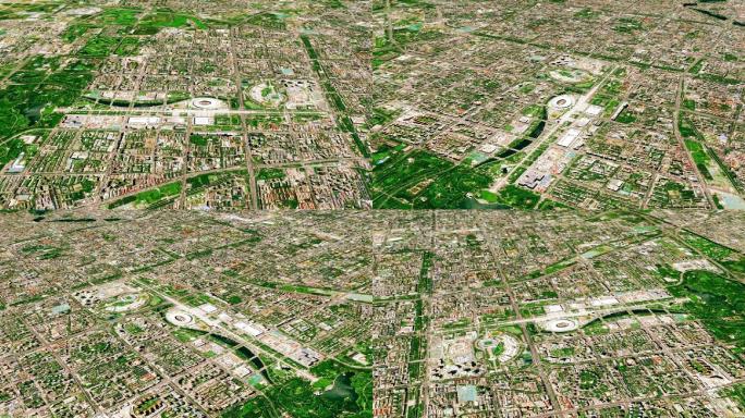 北京奥体中心卫星地图