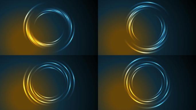 发光霓虹圆漩涡抽象运动设计