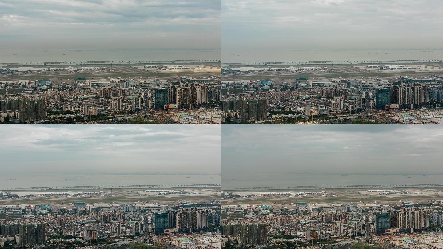特殊延时拍摄：大飞机在深圳机场繁忙起降2