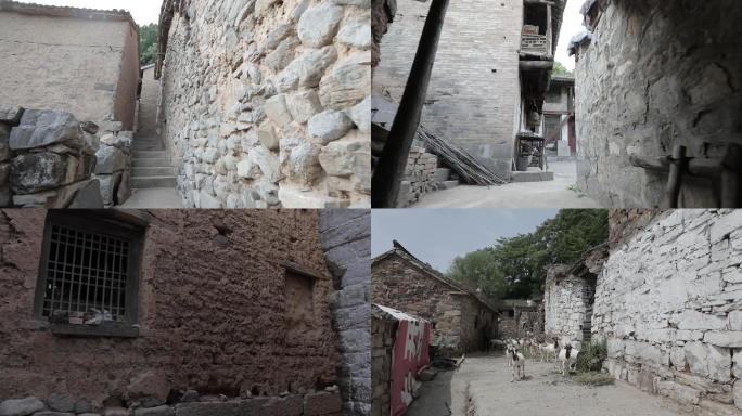 农村破旧石头房子高清视频素材