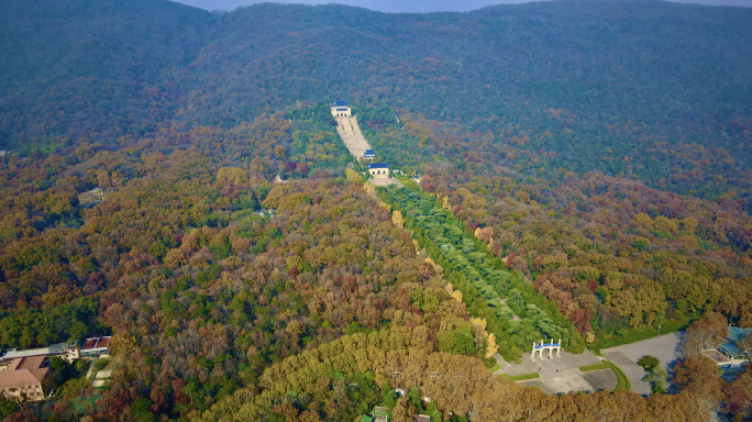 航拍-南京中山陵（2021秋景）