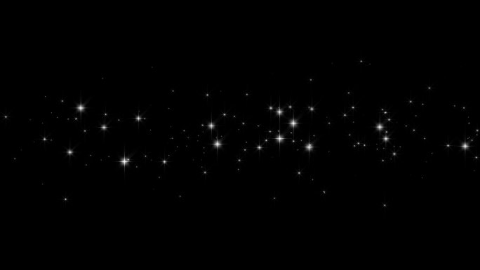 银粒子从左到右卡通二维动画MG星空星光