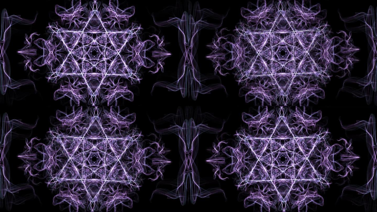 紫色六角形背景。紫色图案
