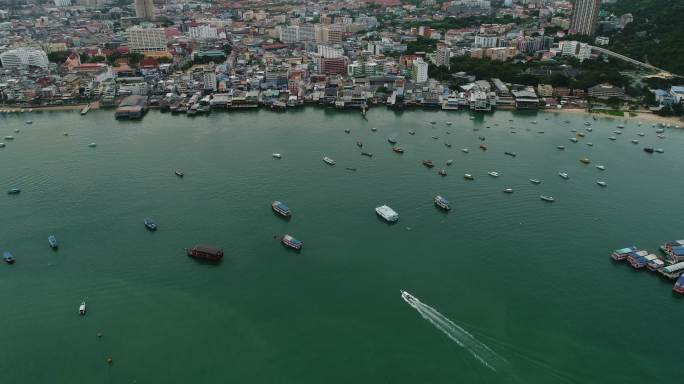 芭堤雅海滩鸟瞰图海国外