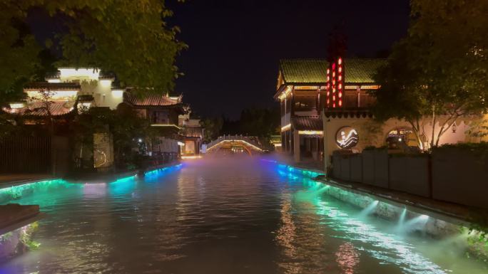 南京秦淮河最美河段的灯光夜景