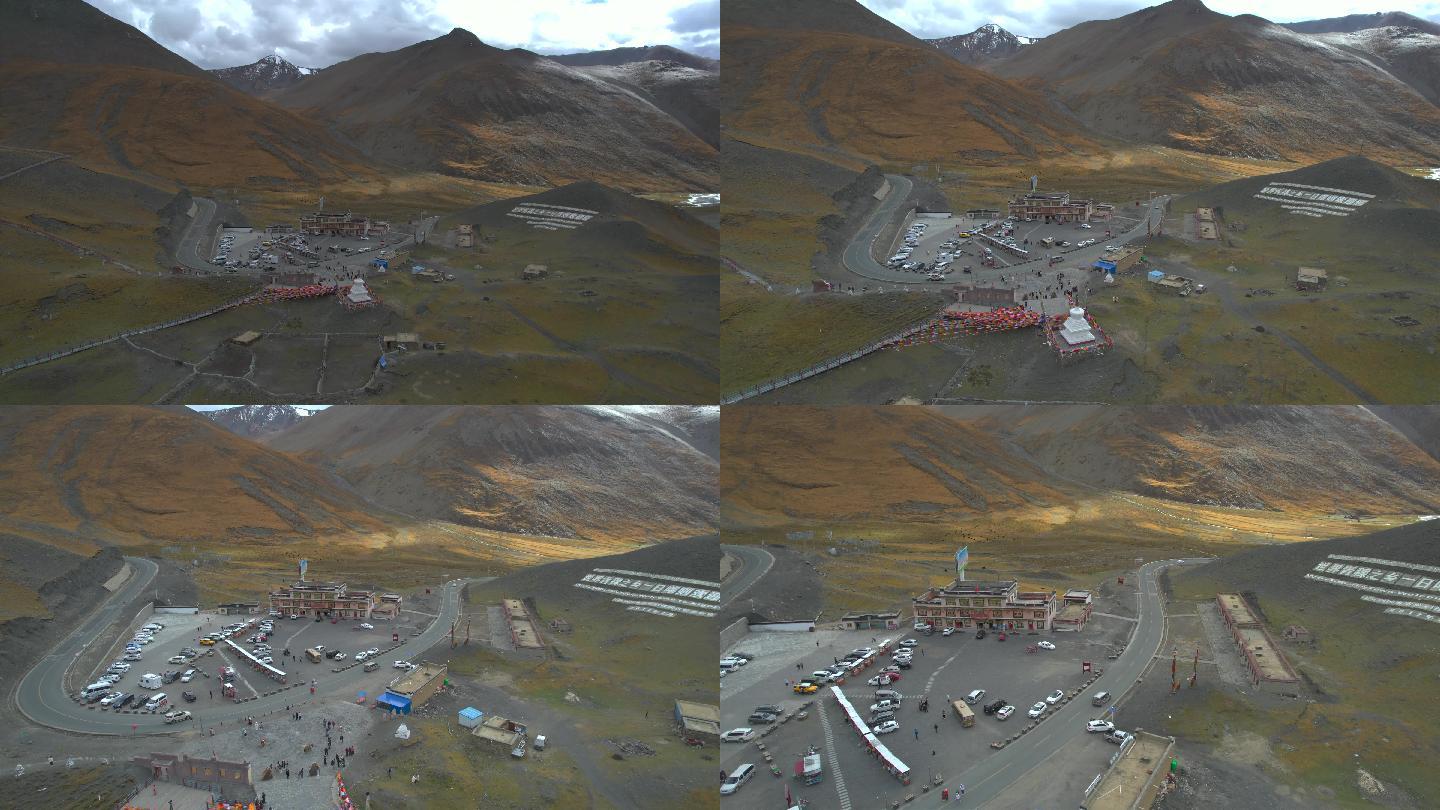 西藏卡若拉冰川雪山风光航拍