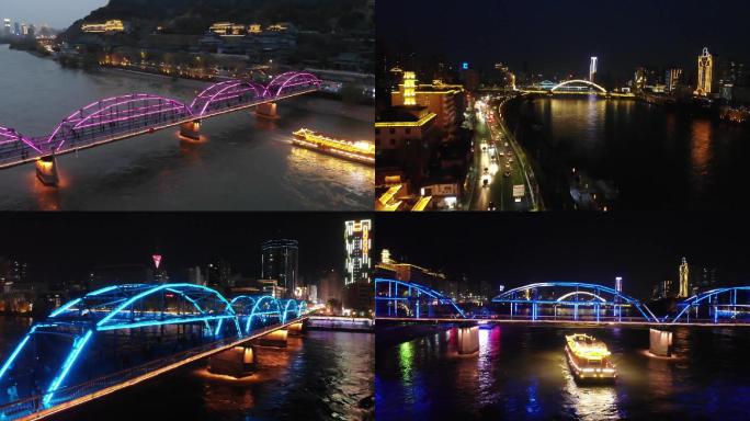 兰州黄河中山桥夜景