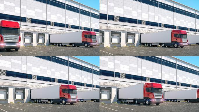 商务卡车的3D渲染