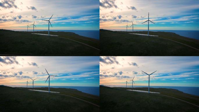 用于发电的风车视频素材风能风机清洁能源
