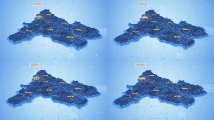 黔西南布依族苗族自治州普安县三维科技地图