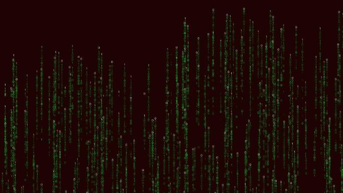 【带透明通道】黑客帝国矩阵二进制代码上升