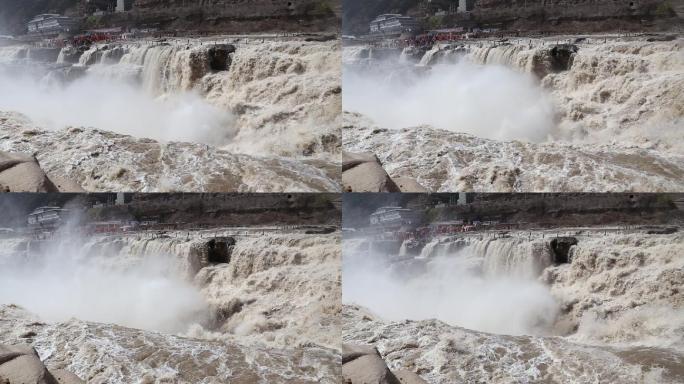 壶口瀑布黄河长大水黄河泛滥