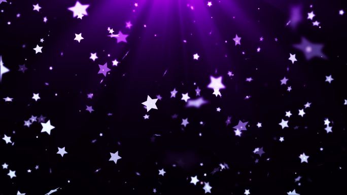 优雅的背景紫色聚光灯五角星唯美