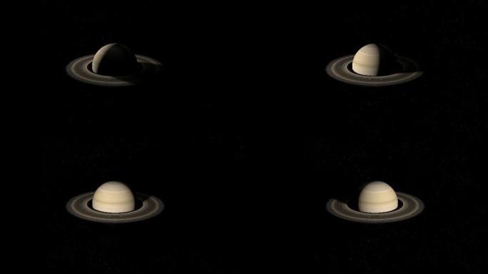 行星土星旋转4K动画