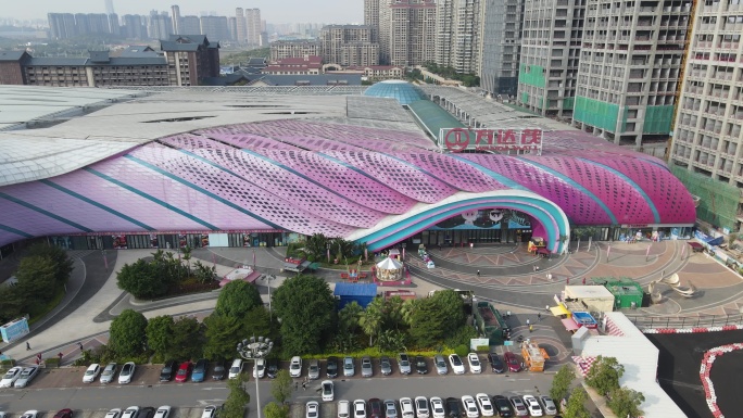 航拍广西南宁万达茂商业中心