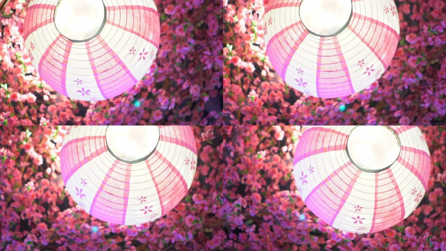 日本东京樱花节的灯笼