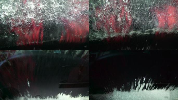 洗车肥皂泡玻璃刷