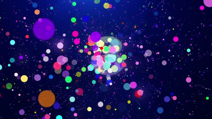 2018新年倒计时彩色粒子动画。