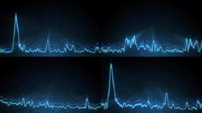 数字音频背景音频跳动音波声波三维动画