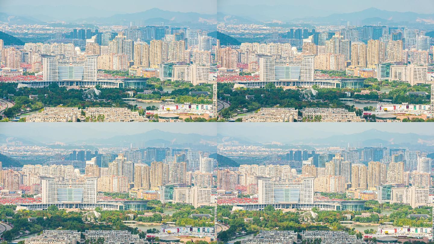 温岭市高楼大厦光影延时摄影高清视频4K