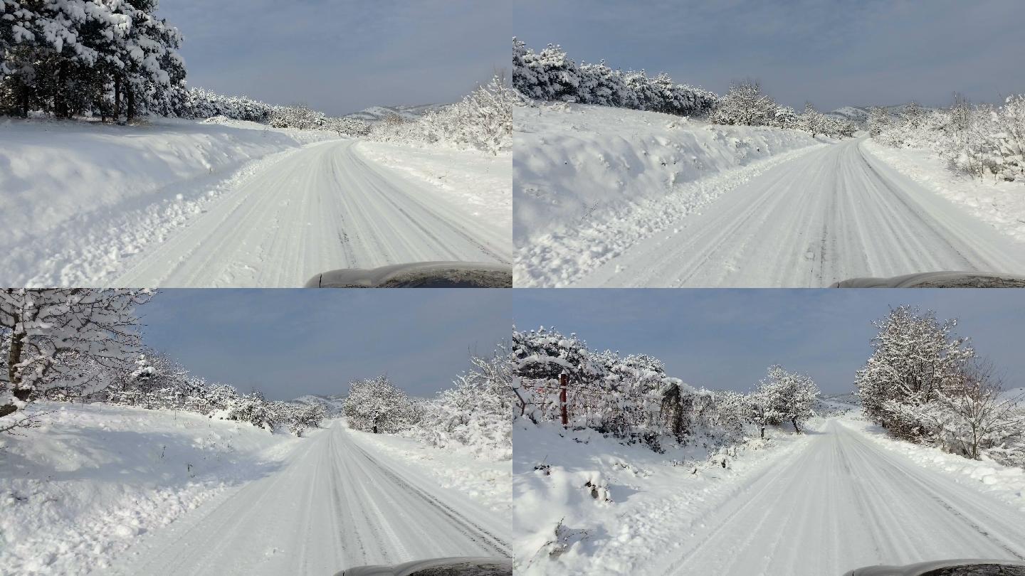 在冬季公路上驾驶公路道路路