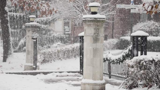 剑桥大学雪景2