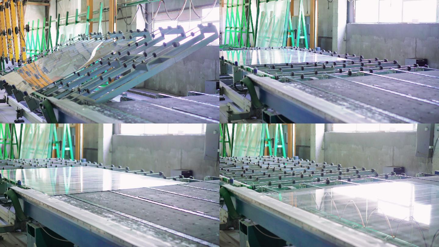 工厂生产的钢化玻璃板