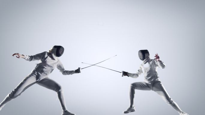 两名击剑女运动员奥运会运动会赛事西洋剑术