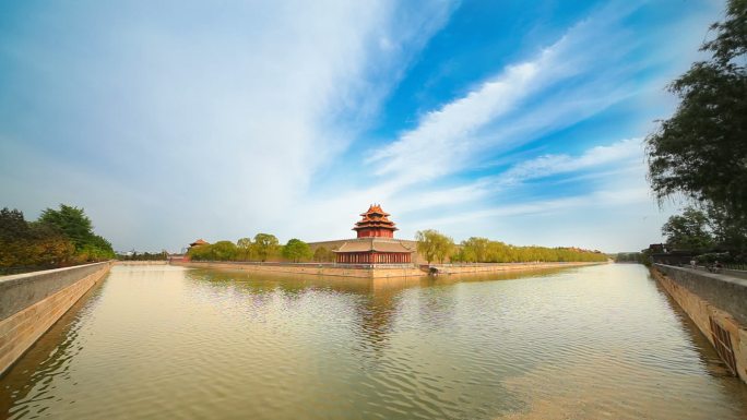 中国北京紫禁城大景全景城市地标建筑风光风