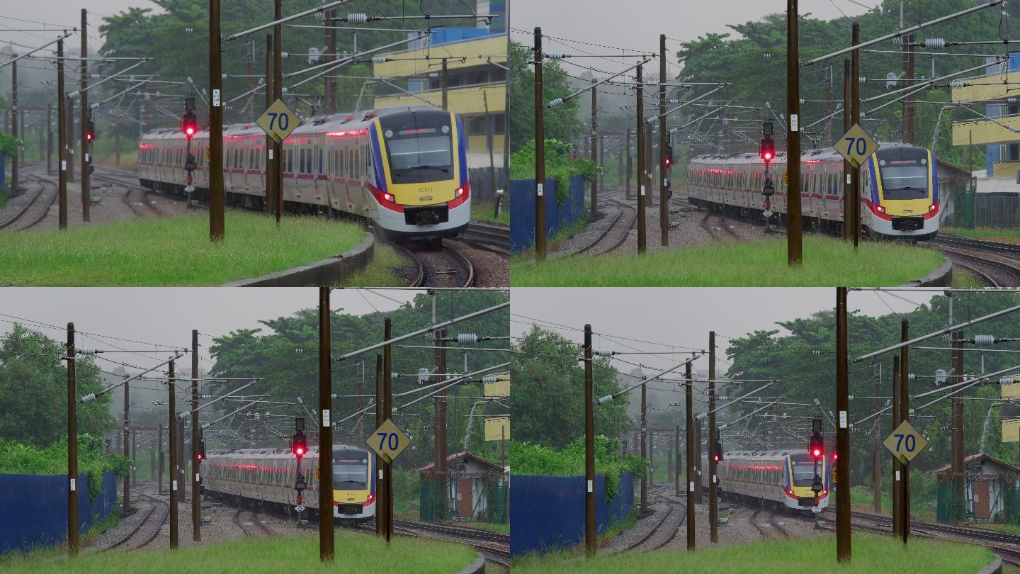 马来西亚行驶中的城市机车