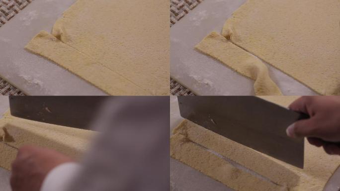 小米和面擀面片切面片制作锅巴 (10)