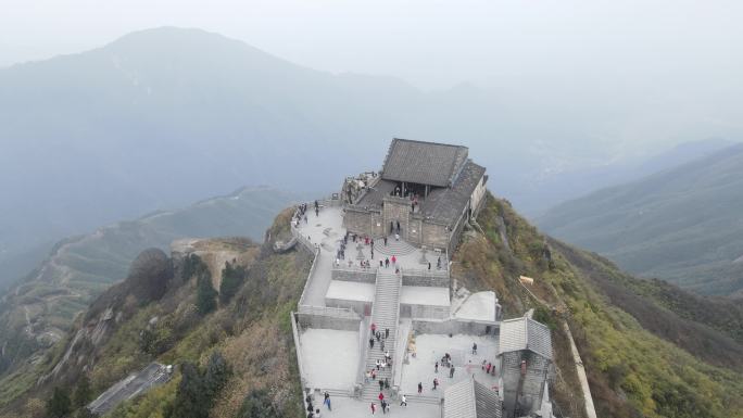 航拍南岳衡山5A景区祝融峰