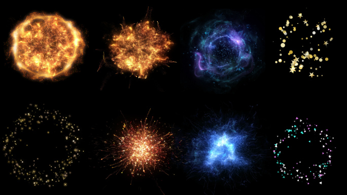 10组粒子爆炸视频素材