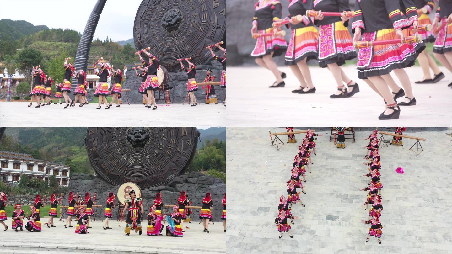 瑶族长鼓舞表演少数民族传统民俗A020