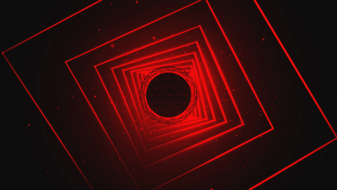 【4K时尚背景】红色时尚黑红炫酷迷幻隧道