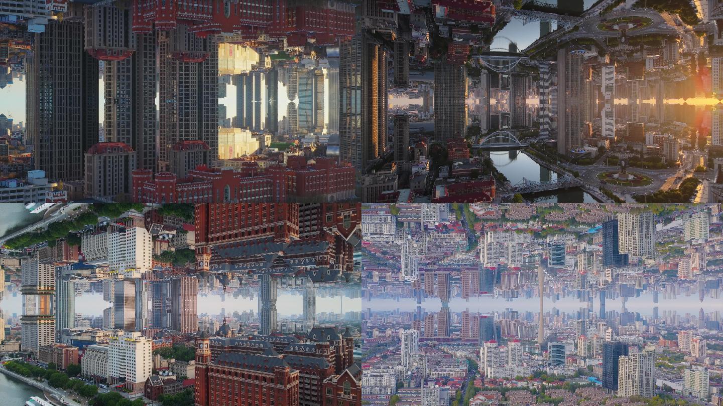 4K天津城市镜像空间