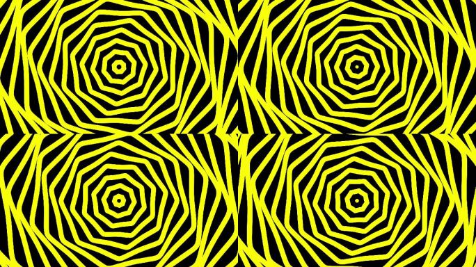 黄黑色抽象旋转背景