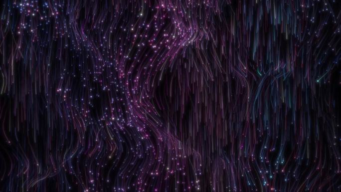 紫色瀑布粒子流
