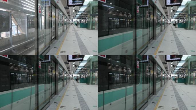 地铁列车进岀站4K