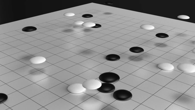 抽象概念的围棋和高端地产素材 3D渲染