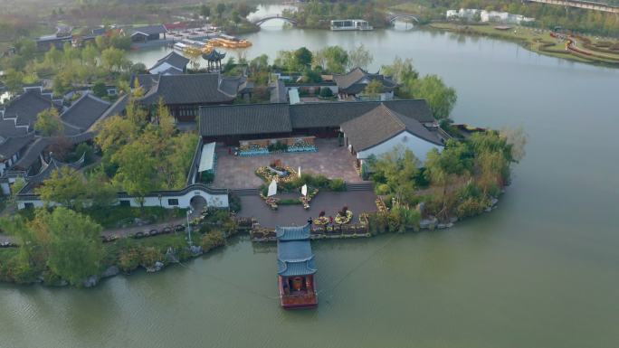 宁波植物园菊展航拍兰园