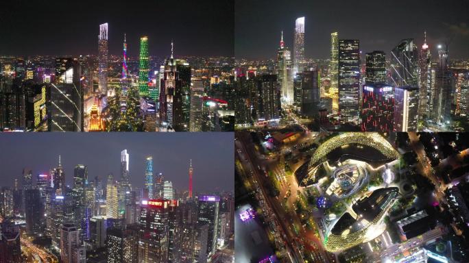 广州新中轴CBD珠江新城夜景
