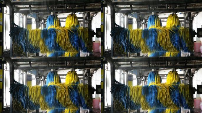 自动洗车设备与彩色刷