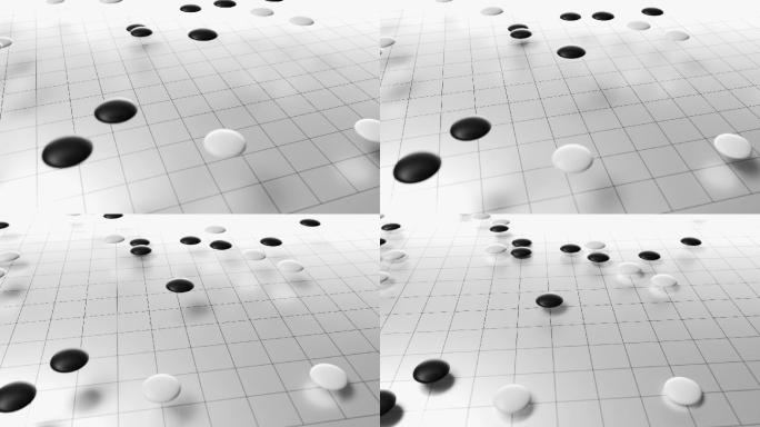 抽象概念的围棋和高端地产素材 3D渲染