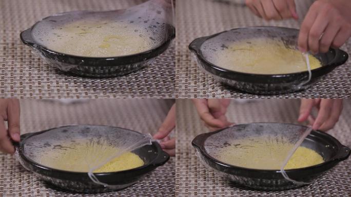小米和面擀面片切面片制作锅巴 (2)