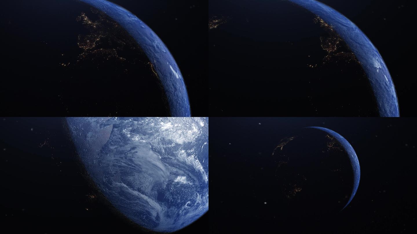 4K地球自转多角度